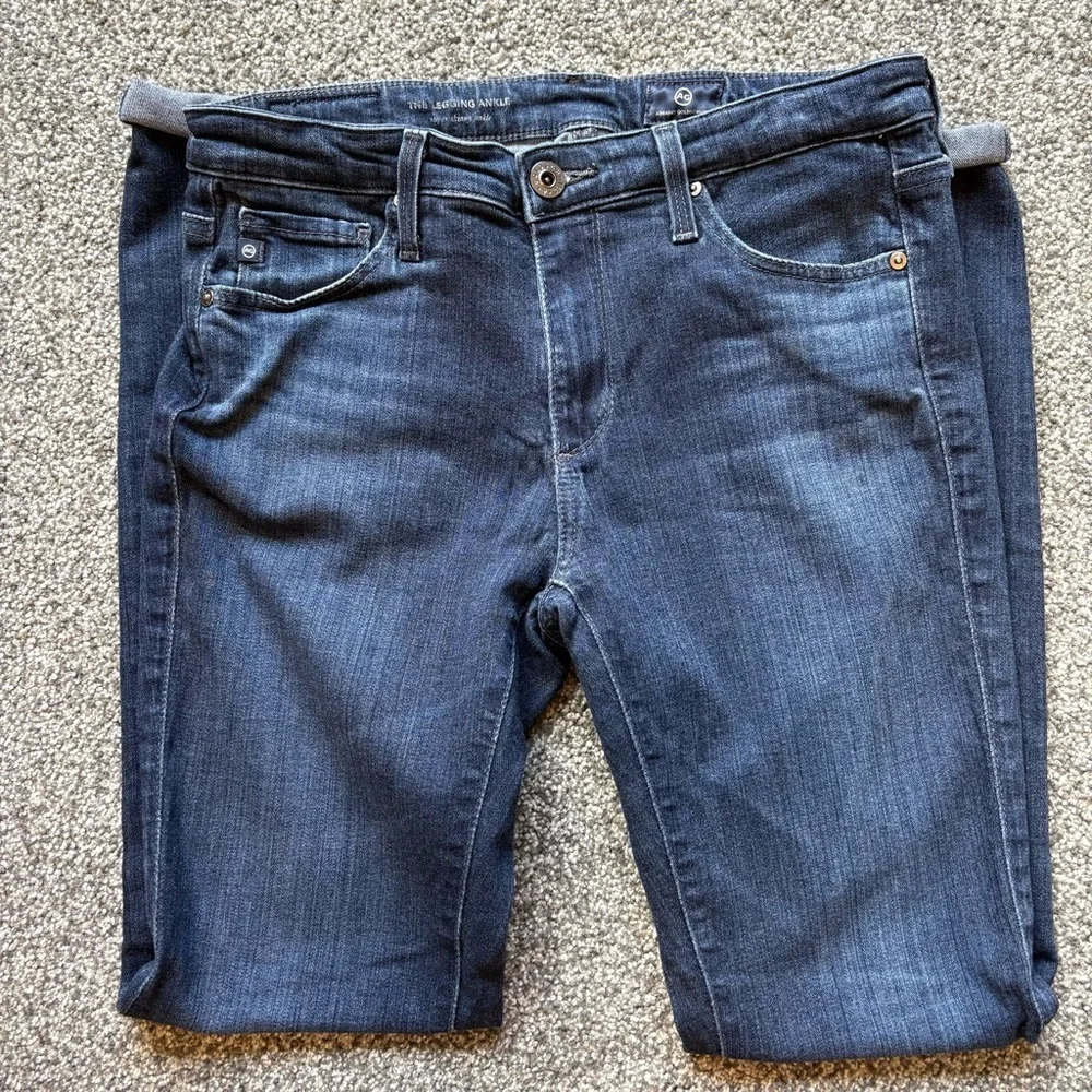 AG Adriano Goldschmeid Dark Blue The Legging Ankle Jeans - Size 26R - Stretchy